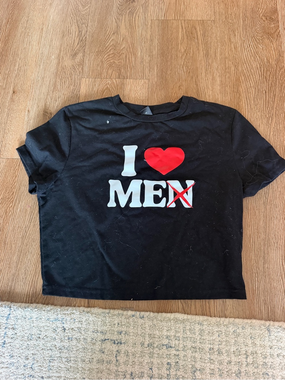 Black 'I ♥ MEN' Graphic Men's T-Shirt